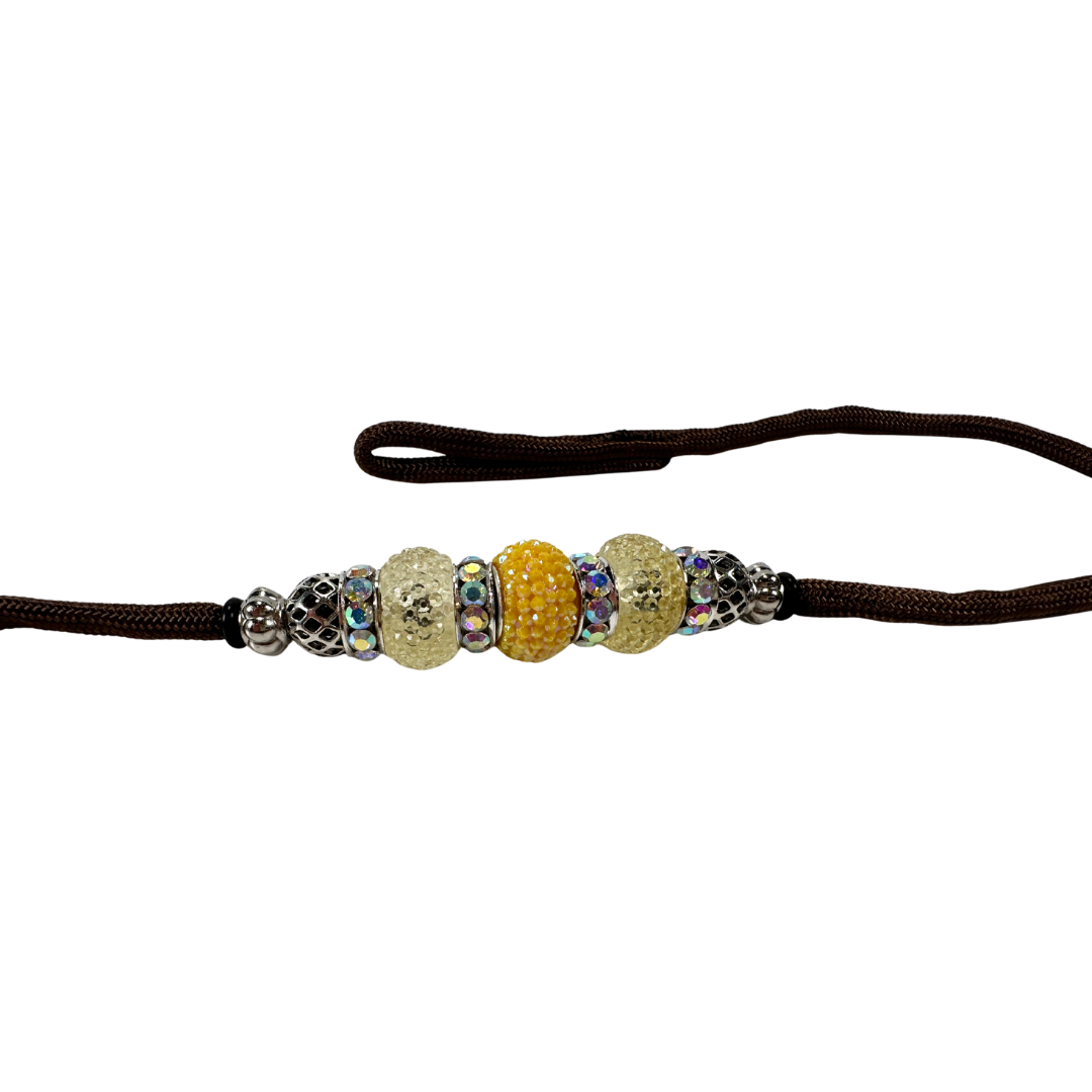 Sýningataumur með lykkju og perlum