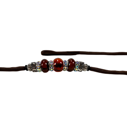 Sýningataumur með lykkju og perlum