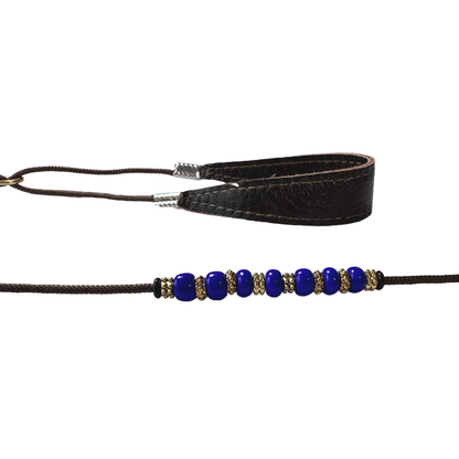 Sýningataumur með perlum - Dökk brúnn