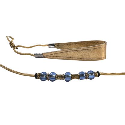 Sýningataumur með perlum - Gylltur