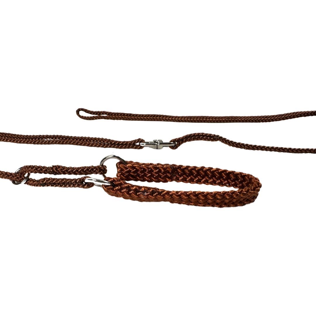 Sýningataumur úr nælon - 3 mm - með hálsstykki