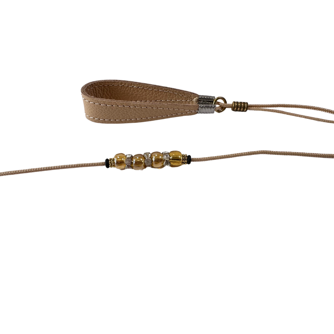 Sýningataumur með perlum - Beige