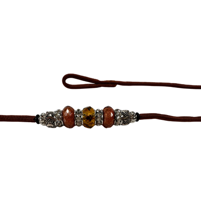 Sýningataumur með lykkju og perlum