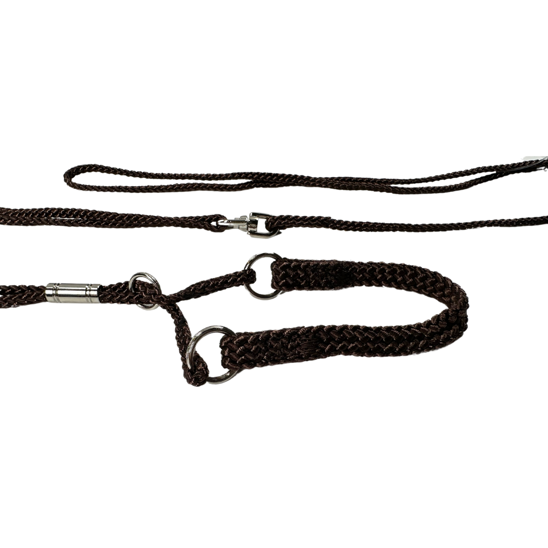 Sýningataumur úr nælon - 3 mm - með hálsstykki