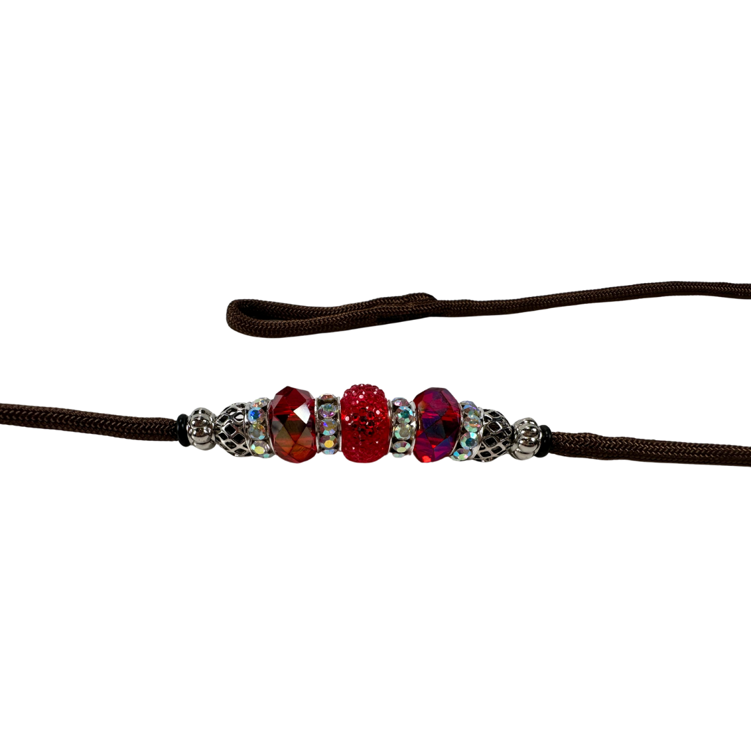 Sýningataumur með lykkju og perlum