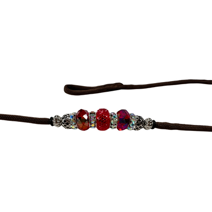 Sýningataumur með lykkju og perlum