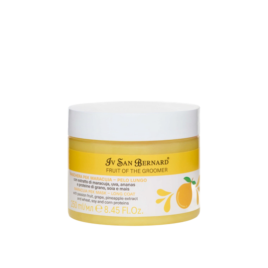 Hundaprýði Fruit of the Groomer passion fruit conditioning mask for long-haired dogs in a 250ml jar